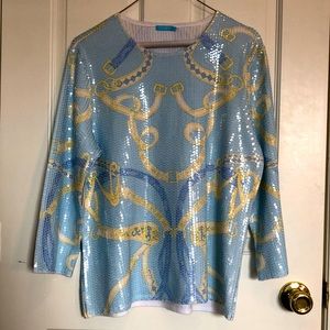 J.McLaughlin Corali Sequin Pullover Size L
